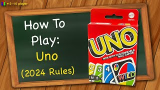 How to play Uno 2024 Rules [upl. by Anaxor]