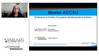 Présentation du Master ACCAU [upl. by Beller557]