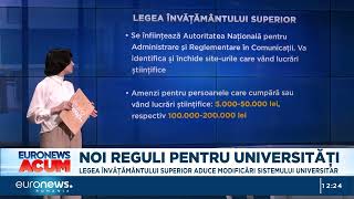 Noi reguli pentru universități în anul universitar 20232024 [upl. by Avot]