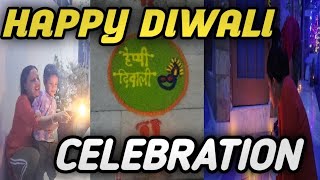 diwali special vlog।।rangoli।।pushpa ki duniya familyvlog [upl. by Brunn]