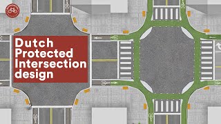 Intersection design the Dutch  cycle friendly  way [upl. by Devad]