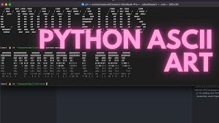 Making ASCII Art with Python [upl. by Klusek551]