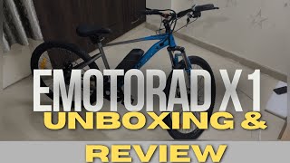 Unboxing amp Review is Emotorad x1 the cheapest amp best electric cycle in india under 25k price [upl. by Sekofski]