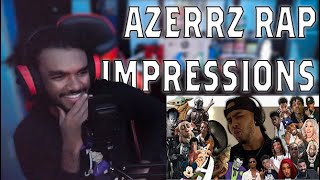 HES BACK Azerrz Hit Rap Songs in Voice Impressions 3 REACTION [upl. by Jemmy]