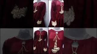 quotElegant Maroon Maxi with Cut Body Frock amp Gorgeous Neck Design  Stunning Ghayra Daman by Abdullah [upl. by Fiorenze]