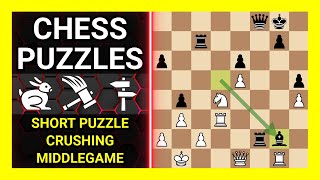 Chess Puzzles to Practice Themes Short puzzle Crushing Middlegame Learn Chess [upl. by Anipsed619]