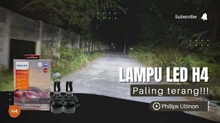 Rekomendasi Lampu Led H4 anti gagal Dijamin Terang  Review amp Test Drive Philips Ultinon Rally 3550 [upl. by Wilber]