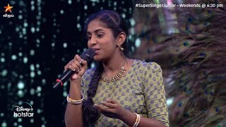 Trinita மற்றும் SridharSena வின் குரலில் quotதென்மேற்குப் பருவக் காற்றுquot 🎵🎵  Super Singer Junior 8 [upl. by Macegan]