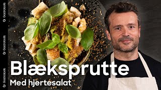 I køkkenet med CHRISTIAN PUGLISI  Lynstegt blæksprutte m saftig hjertesalat [upl. by Crean]