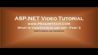 What is viewstate in aspnet  Part 3 [upl. by Eckardt104]