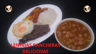 cocinalentejas🥘🥘 DELICIOSAS LENTEJAS RANCHERAS 100 COLOMBIANAS🥘🥘 Recetascocinaconyofer [upl. by Gnart]