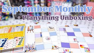 September Monthly Planner Setup amp ​⁠Planything Unboxing [upl. by Aelc489]