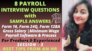 Payroll Interview Questions and Answers Session 3 payrollprocessing hrinterview readytogetupdate [upl. by Emixam]