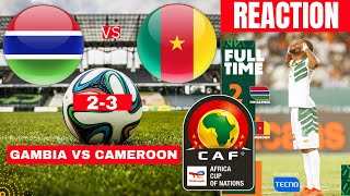 Gambia vs Cameroon 23 Live Stream Africa Cup Nations AFCON Football Match Score Lions Highlights [upl. by Euridice]