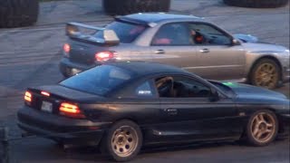 WRX STI Vs Mustang CRASH [upl. by Etnuaed]