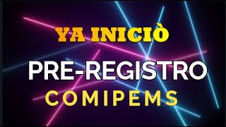 Tutorial de preregistro COMIPEMS 2022 Matemáticas de secundaria [upl. by Udele556]