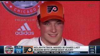 NOLAN PATRICK  2nd Overall Pick NHL 2017 DRAFT Philly Flyers [upl. by Anisirhc775]