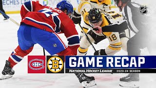 Canadiens  Bruins 1118  NHL Highlights 2023 [upl. by Nancey]