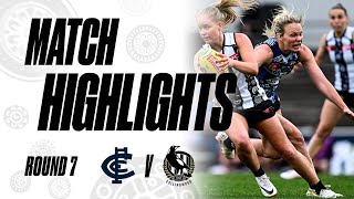 Collingwood take the W in rain affected contest  AFLW Round 7 Highlights [upl. by Gussie]