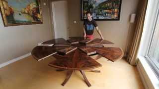 Expanding Circular Dining Table in Walnut [upl. by Ylil]