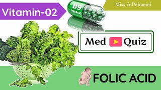 Vitamin02Folic acidspinabifidaBiochemistry Quizmedical questions and answersMbbs quizMed Quiz [upl. by Nivlen]