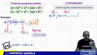 Trinômio do quadrado perfeito  FATORAÇÃO [upl. by Aronas]