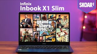 Infinix Inbook X1 Slim Laptop Gaming Review Can it run GTA 5  Rs 29990 [upl. by Eibreh]