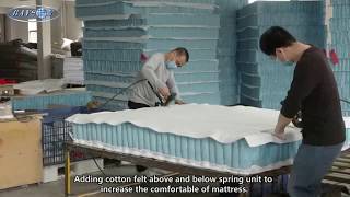 Pocket Spring Mattress Production Process Pocket Sprung Mattress Company [upl. by Chet]