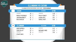 Warragul and District Cricket Association  Division 3  Round 8  ELLINBANK v CATANI [upl. by Naujik24]