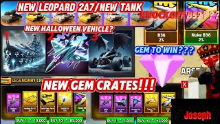 NEW Military Tycoon Leaks New Phantom jetHalloween vehicle 2A7 LeopordB36 and gem crates [upl. by Ibed]