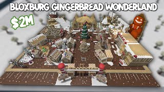 TOURING A BLOXBURG 2M GINGERBREAD TOWN AND 10TH ELF [upl. by Elylrac]