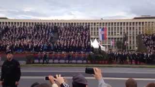 Belgrade the military parade starts quotPutin Putinquot quotSerbia Russiaquot [upl. by Alia]