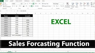 How to Use Sale Forecast Function in MS Excel [upl. by Pyotr747]