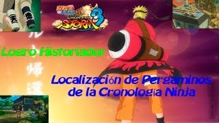 Naruto Storm 3 GuíaLogro Historiador Localización de Pergaminos de la Cronología Ninja [upl. by Hardi]