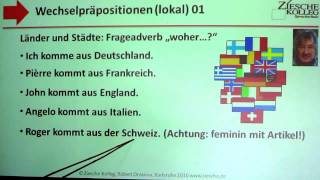 A1 Deutsch lernen A1 Kap03 Wechselpräpositionen Länder 01 [upl. by Karim]