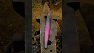 Forging a small hammer eye drift blacksmith foryou handmade diy tools hammer forging [upl. by Erej]