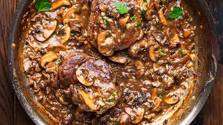 Beef Marsala  The Most Delicious Easy Steak Dinner [upl. by Moreta]