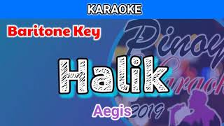 Halik by Aegis Karaoke  Baritone Key [upl. by Leile]