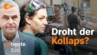 Notruf von den CoronaIntensivstationen Wie lange kann es so noch weitergehen I ZDFheute live [upl. by Cirdet277]