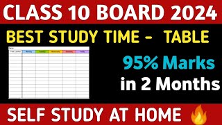 Time Table for Class 10 Students  Follow this to Score 95 in Class 10 Boards [upl. by Lyndy]