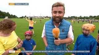 Ireland AM  Deric Hartigan visit to Feakle GAA Club Clare All Ireland Final 2024 Buildup [upl. by Caylor]