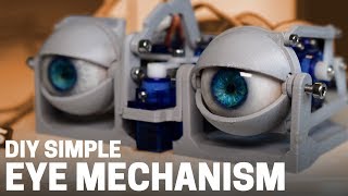 How to Build a Simple 3D Printed Arduino Animatronic Eye Mechanism [upl. by Ittam]