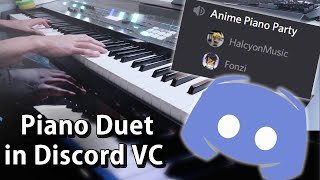 Piano Duet plays ANIME SONGS on Discord but [upl. by Jeanette]