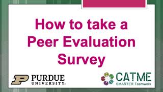 How to Take a Peer Evaluation Survey for students [upl. by Narag]