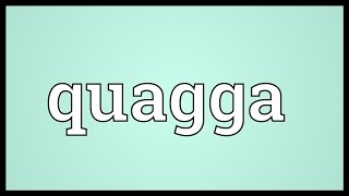 Quagga Meaning [upl. by Clea824]