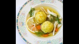 Cooking Lemon Saffron Matzo Ball Soup w ferrarokitchen [upl. by Kellene]