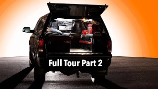 My Ultimate Truck Cap Camper Build Full Tour Part 2 The Cab [upl. by Trbor]