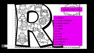 La Lettre R Vocabulaire  Letter R in French Vocabulary  French Kinder TV [upl. by Cerracchio377]