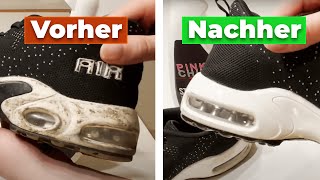 Schuhe richtig waschen ✅  Turnschuhe reinigen putzen amp sauber machen [upl. by Ayila]