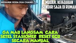 servis Supra x125 fi tidak mau langsam [upl. by Rema]